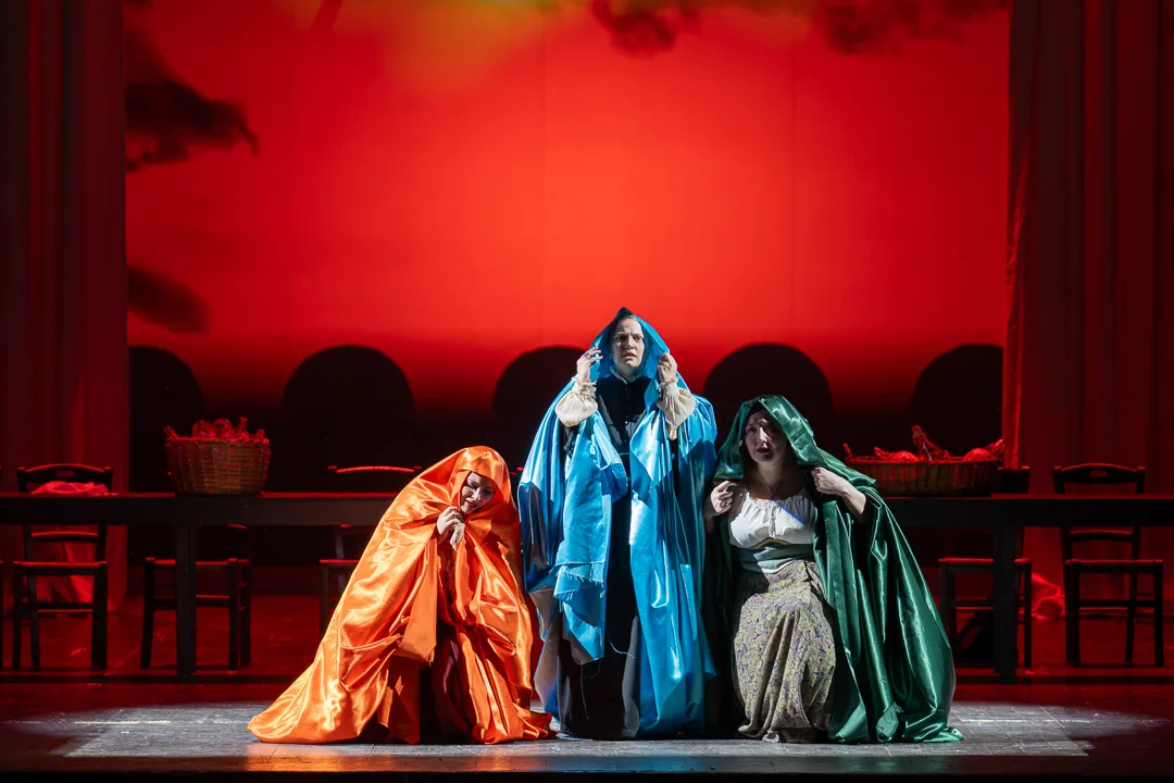 Un quadro scenico di Cavalleria Rusticana in teatro